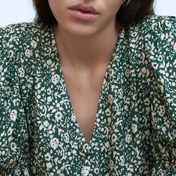 NWT Zara Midi Flpral Printed Dress - 6601-675 - Picture 8 of 15